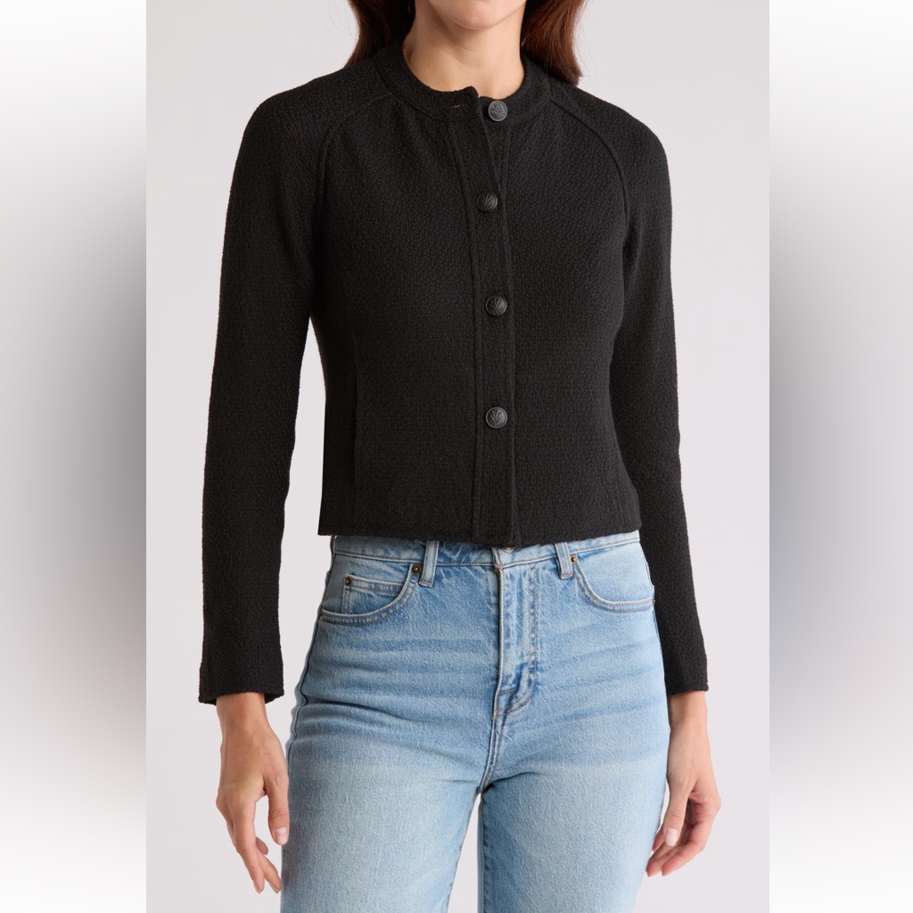 New Rag & Bone Black Carol Woven Jacket
